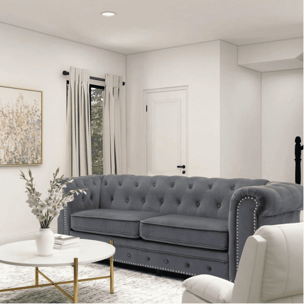 Blossom Chesterfield Sofa Set - Teak Inside