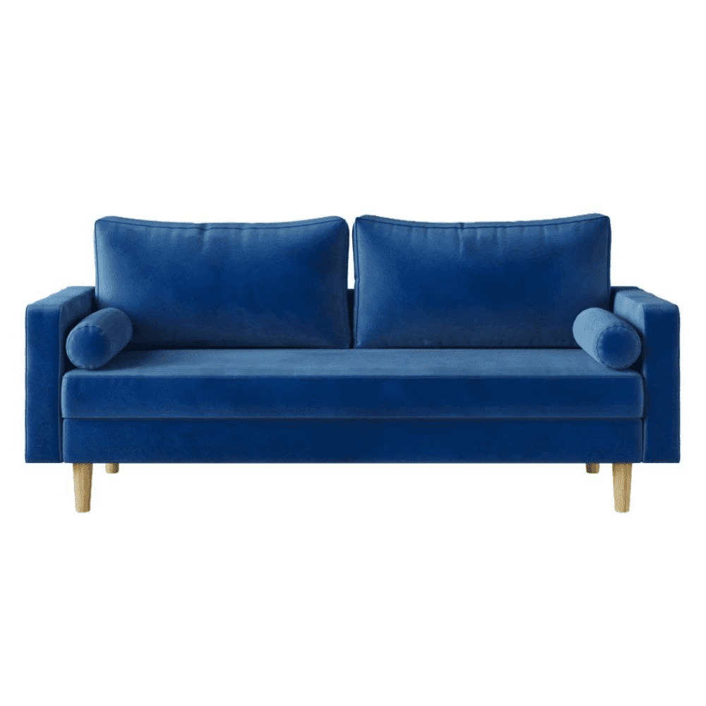 Craftmen Modern Sofa Set in Suede Fabric - Teak Inside