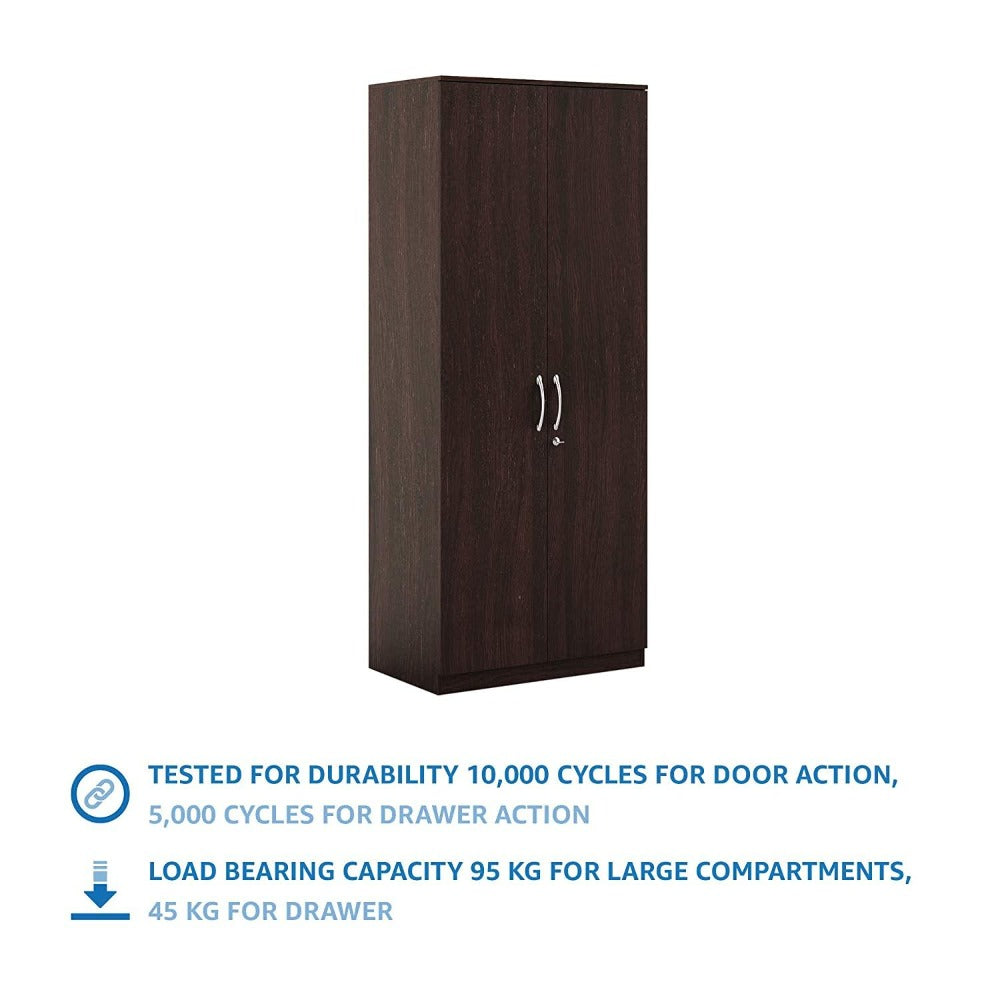 Dulex Medusa Engineered Wood Wardrobe Wenge Finish - Teak Inside