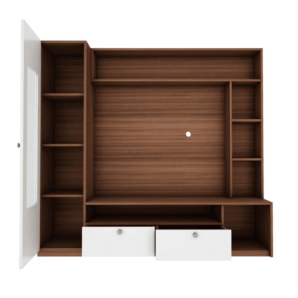Casa Bonita TV Unit - Walnut - Upto 55 inches TV - Teak Inside