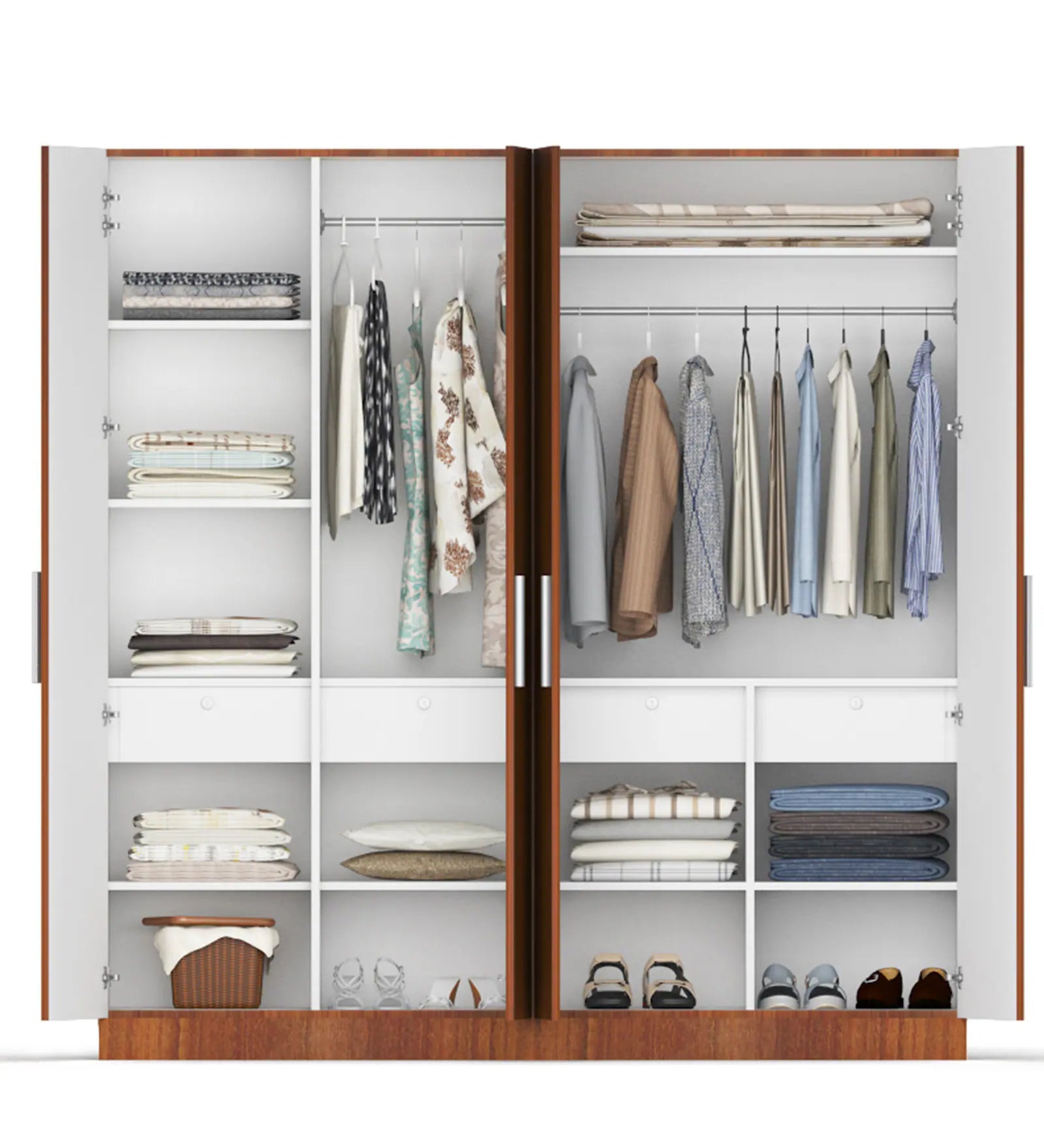 Cray Medusa Engineered Wood Wardrobe Walnut Finish