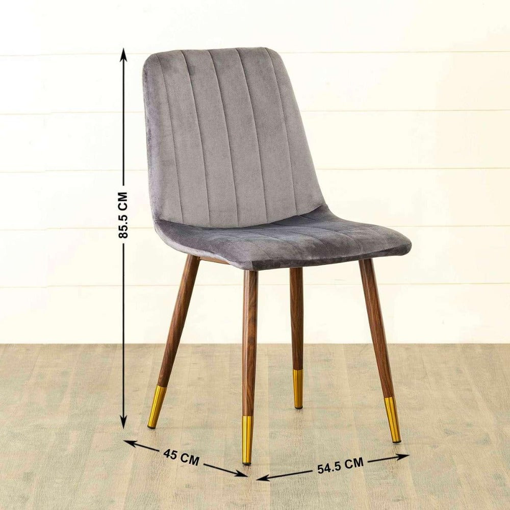 Flex 6 Seater Dining Table in Grey - Teak Inside