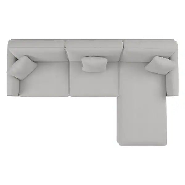 Celio Modern Suede Sectional Sofa
