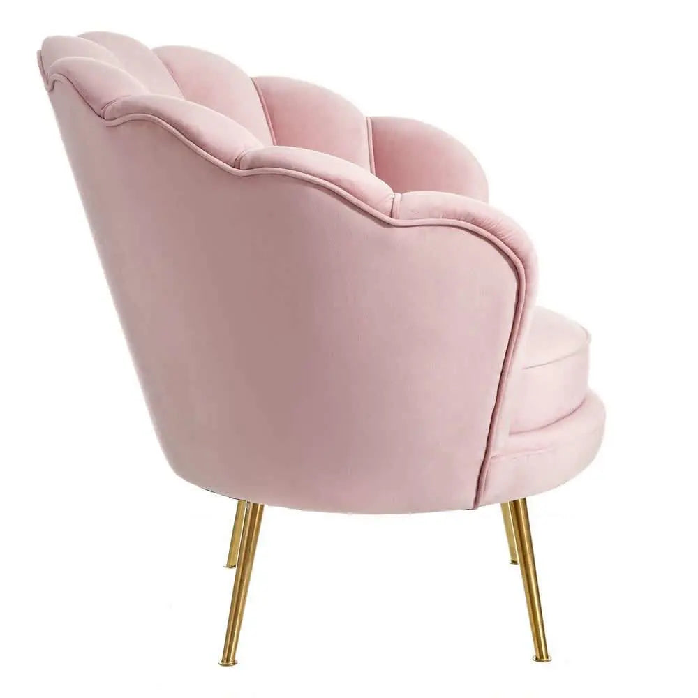 Butterfly Accent Chair in Pink Color - Teak Inside