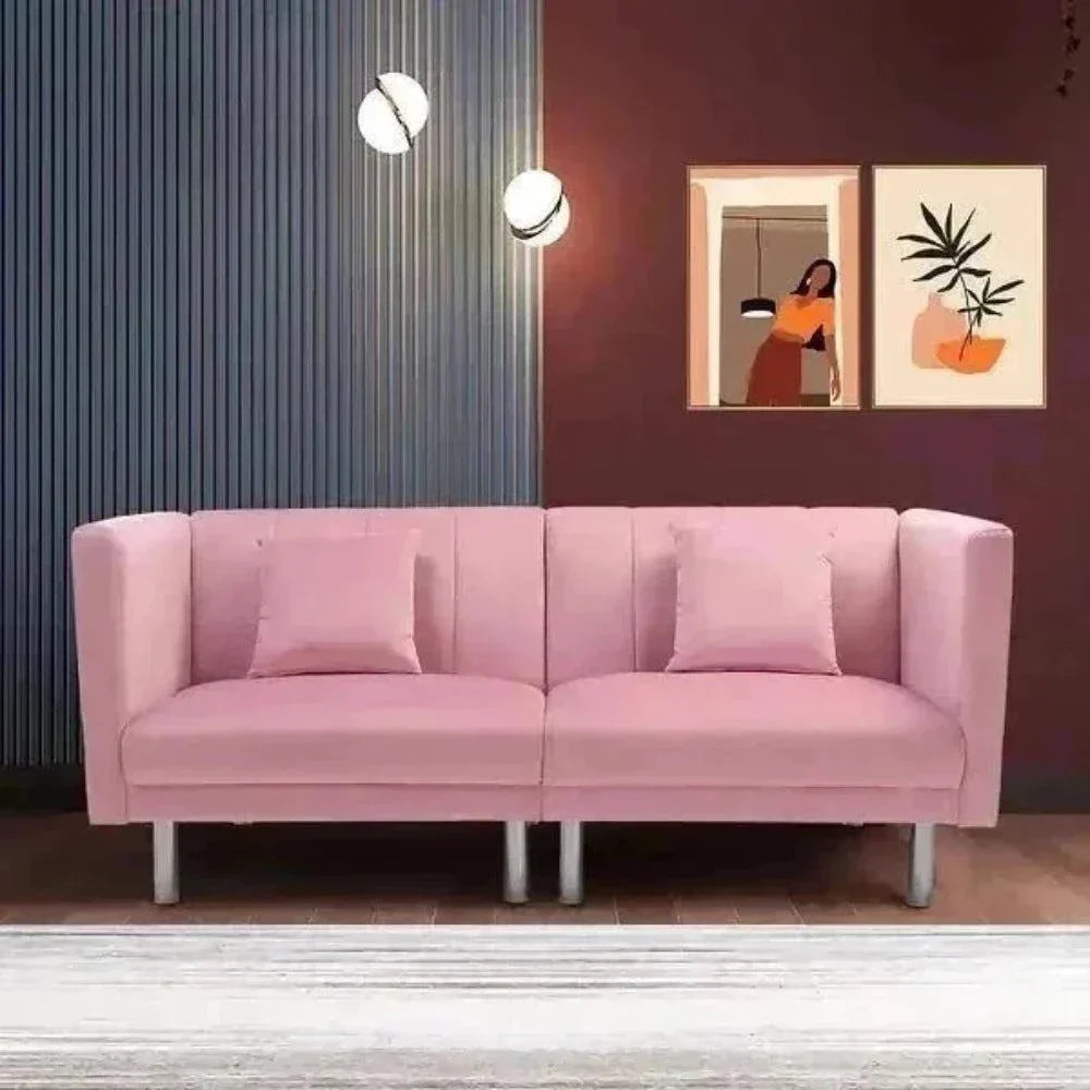 Dolcy Line Sofa Set in Pink - Teak Inside