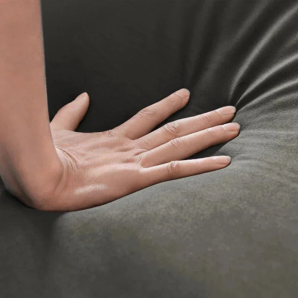 Cosmo Line Chesterfield Sofa Set in Grey - Teak Inside