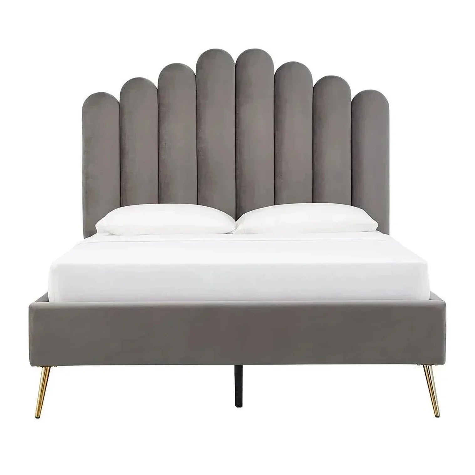 Classic Uniline Luxury Upholstered Bed Without Storage in Suede