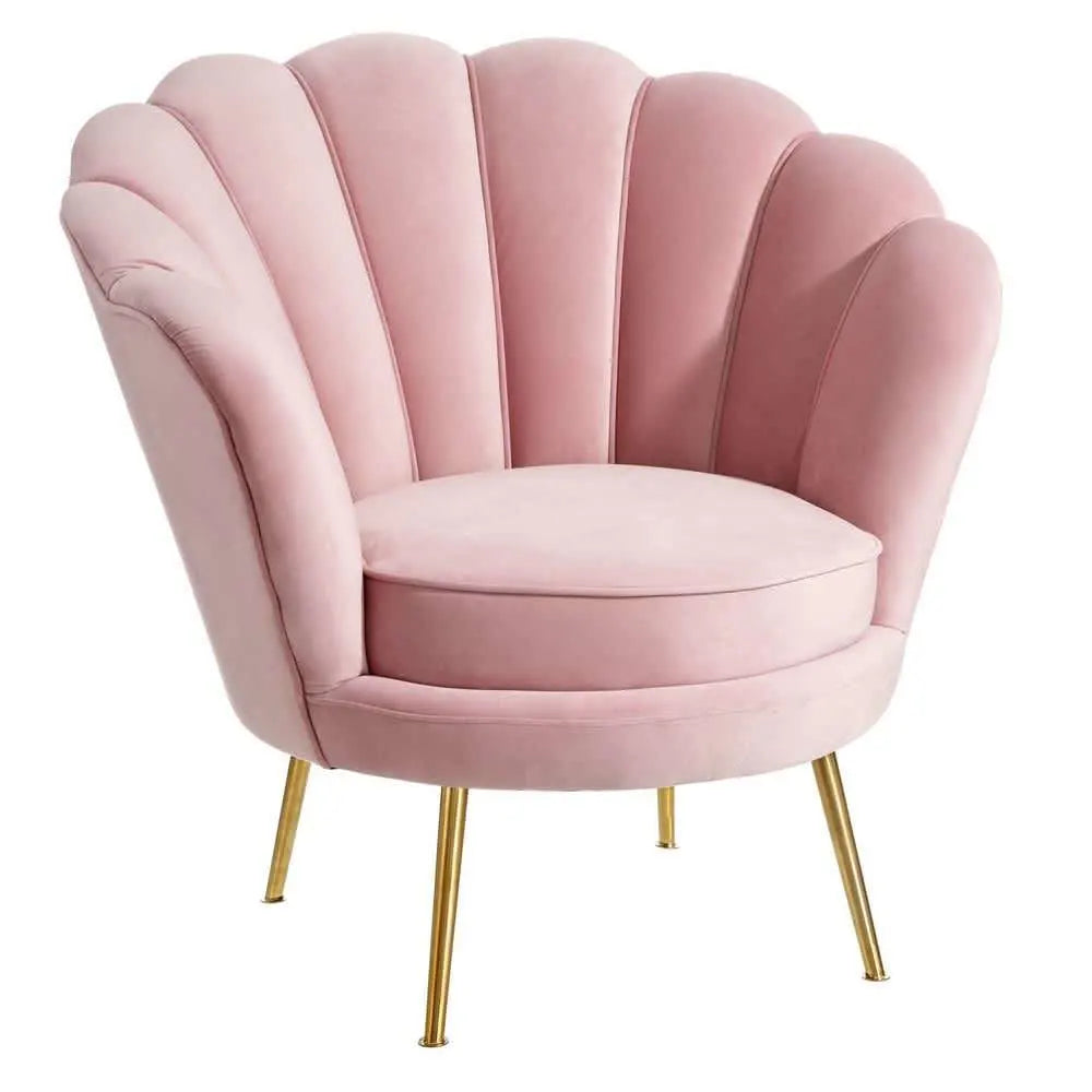 Butterfly Accent Chair in Pink Color - Teak Inside