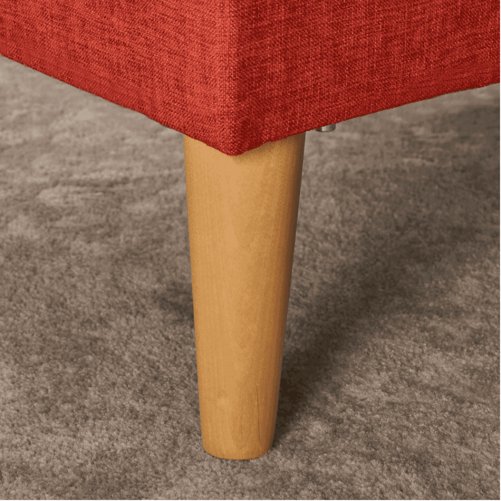 Augustus Mid-century Modern Fabric Chaise Sectional - Teak Inside