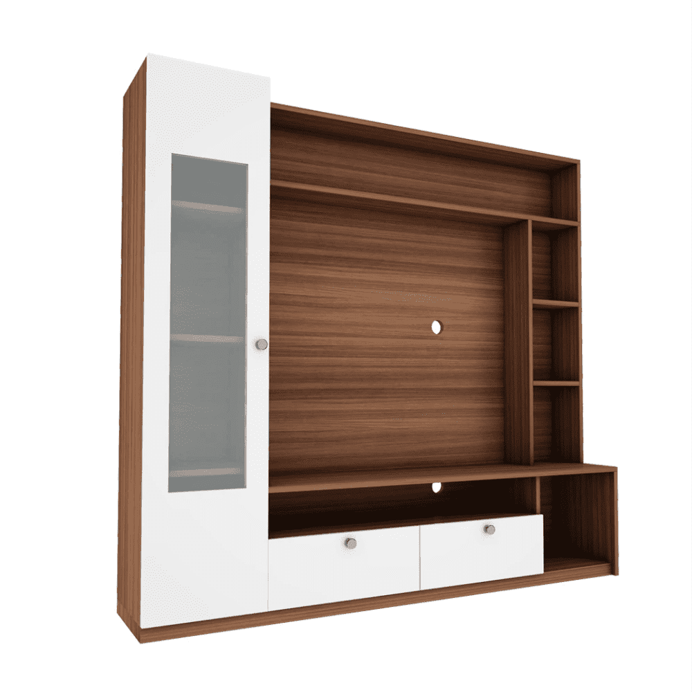 Casa Bonita TV Unit - Walnut - Upto 55 inches TV - Teak Inside