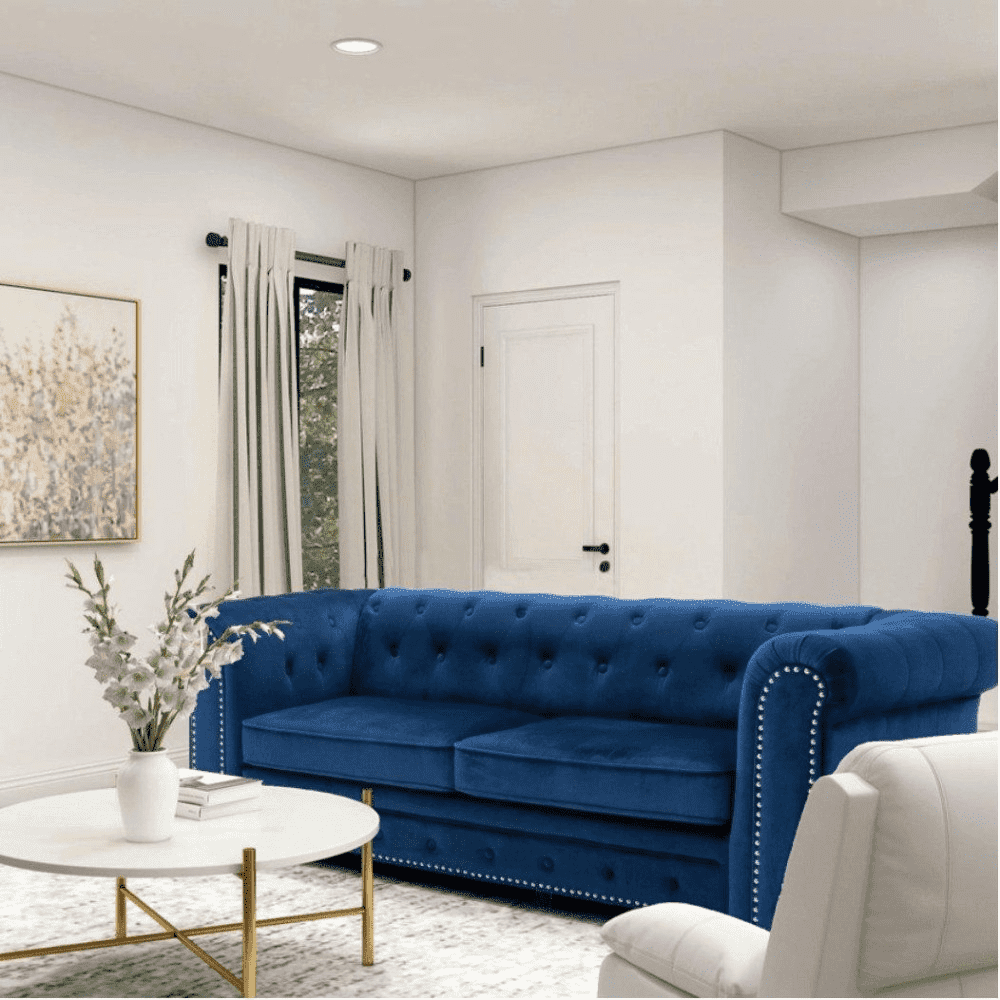 Blossom Chesterfield Sofa Set - Teak Inside