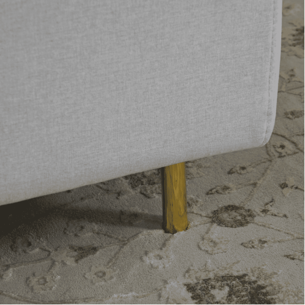 Classic Modern Suede Sofa Set in Grey - Teak Inside