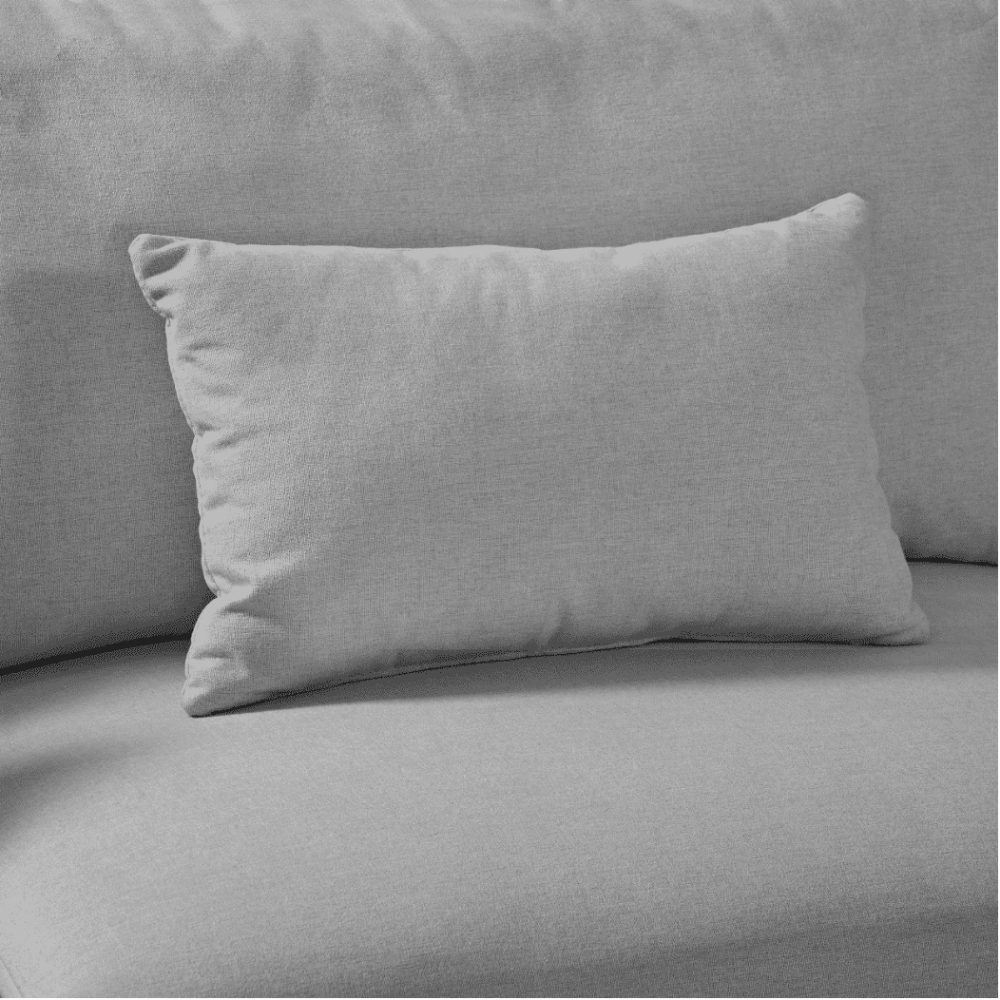 Classic Modern Suede Sofa Set in Grey - Teak Inside