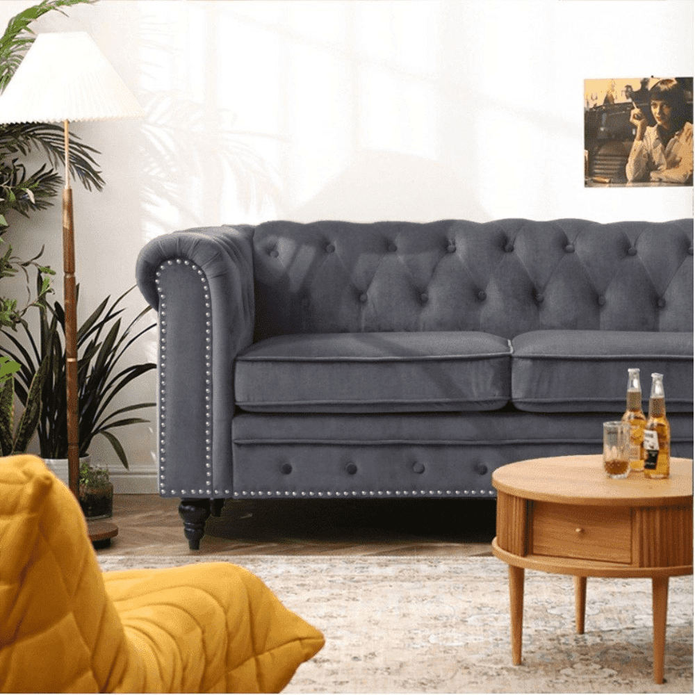 Blossom Chesterfield Sofa Set - Teak Inside