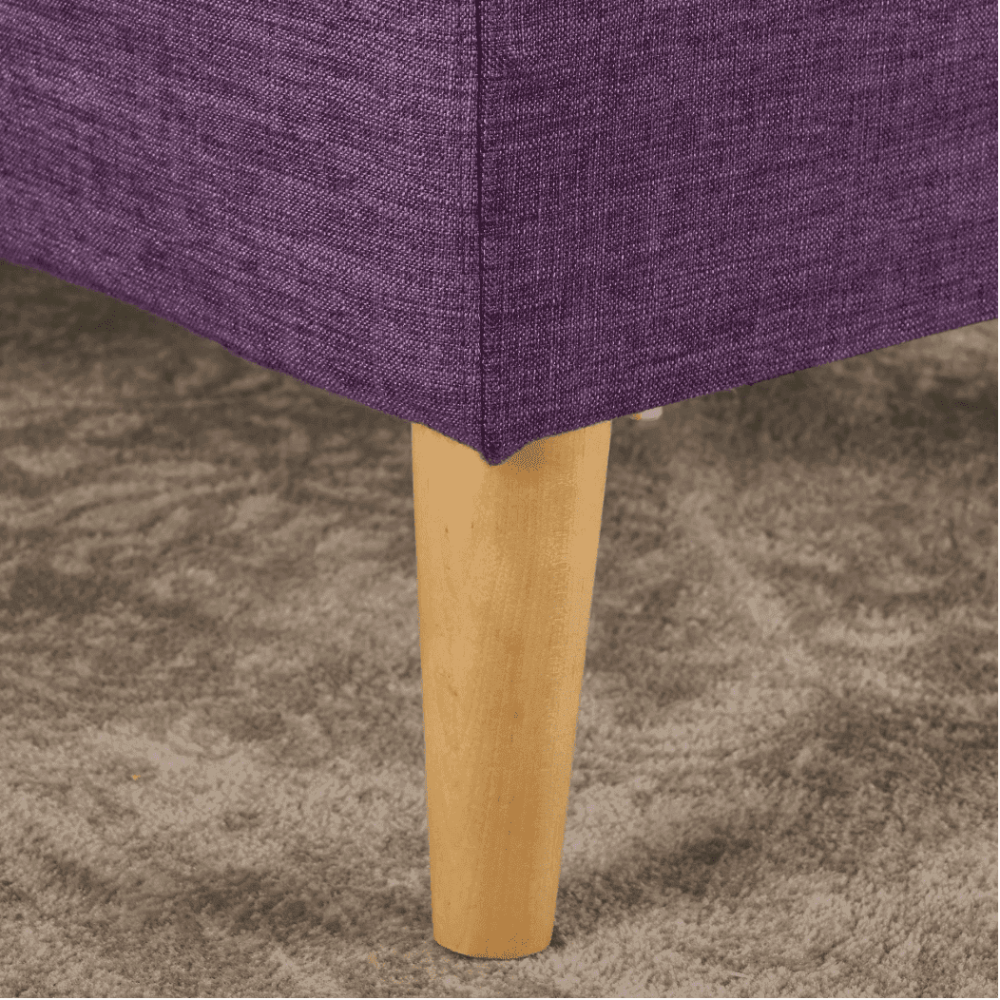 Augustus Mid-century Modern Fabric Chaise Sectional - Teak Inside