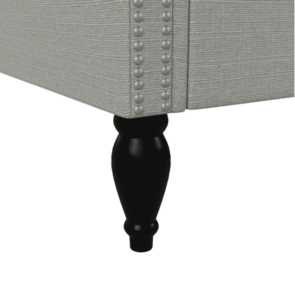 Copper Grove Crawley Diamond Button-Tufted Wingback Chair - Teak Inside