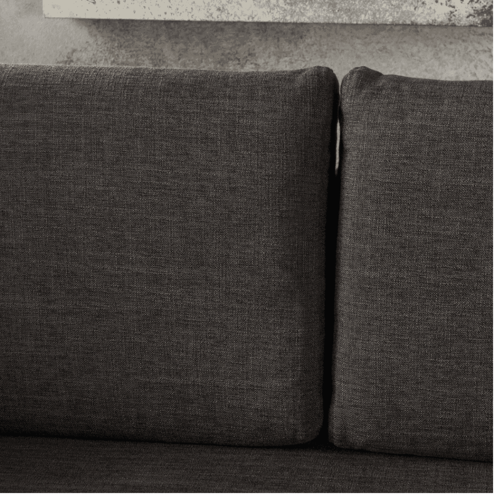 Augustus Mid-century Modern Fabric Chaise Sectional - Teak Inside