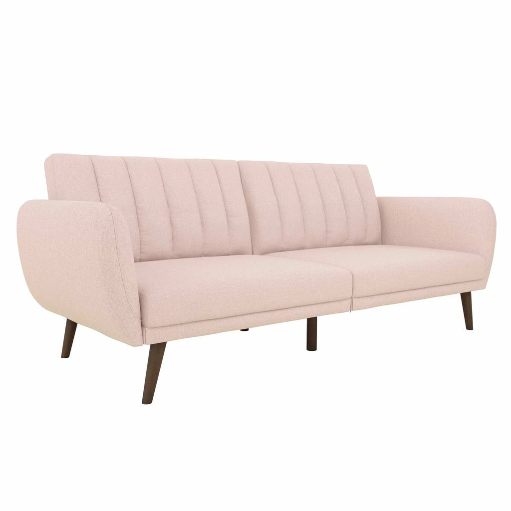 Brittan Luxury Mid-Century Sofa In Suede