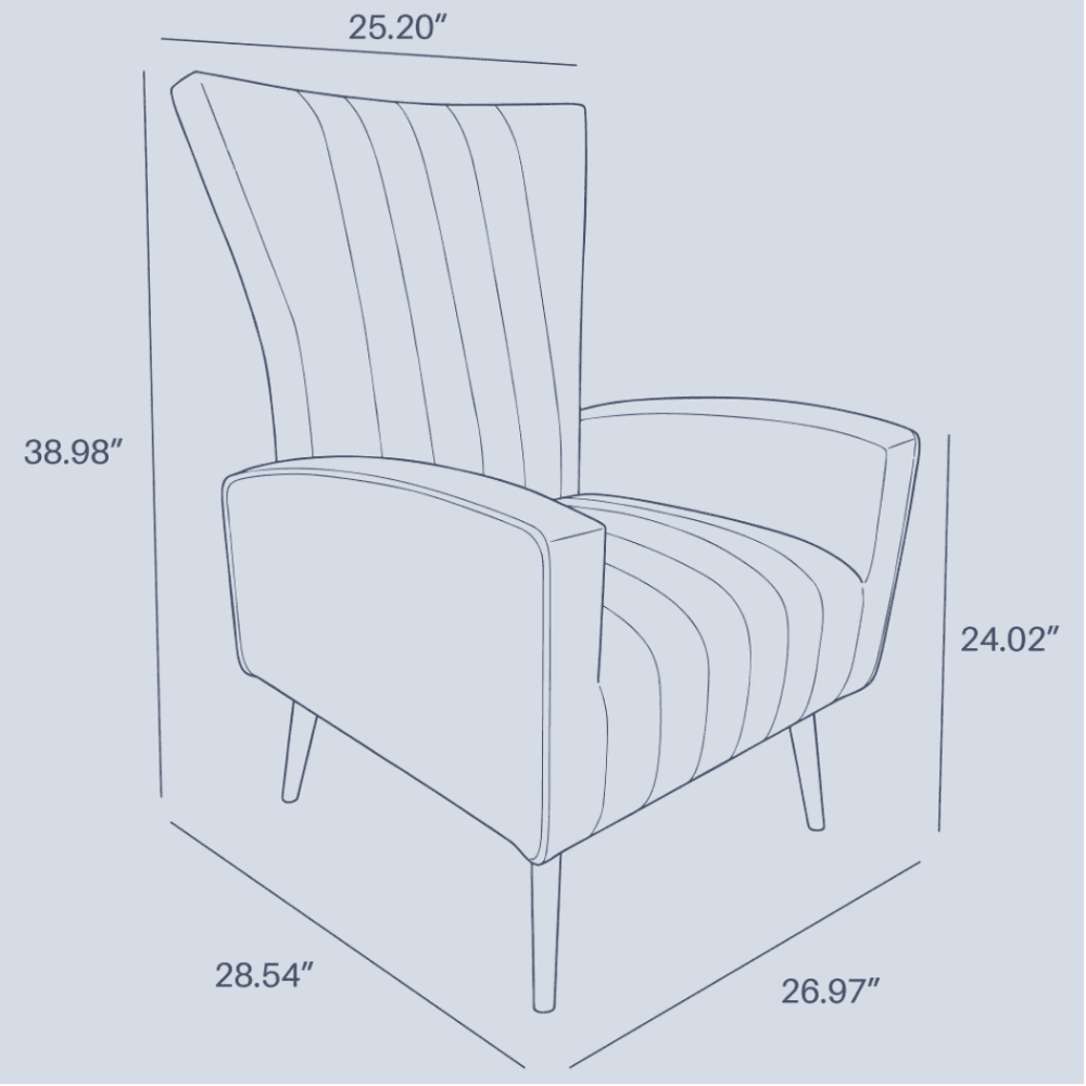 Bells Wing Back Chair - Teak Inside