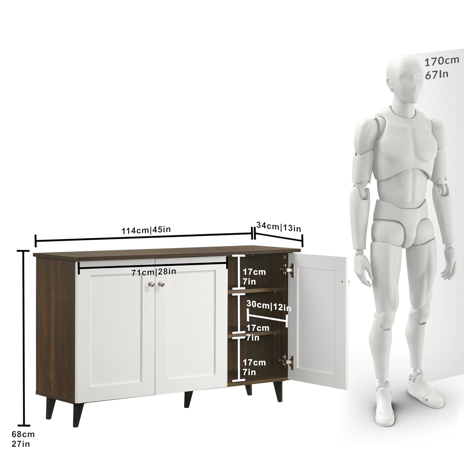 Deckup Plank Lexis 3-Door Engineered Wood Shoe Rack