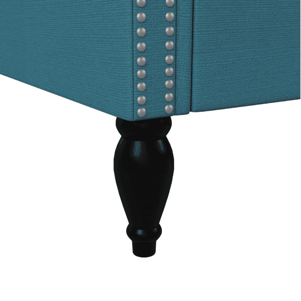 Copper Grove Crawley Diamond Button-Tufted Wingback Chair - Teak Inside