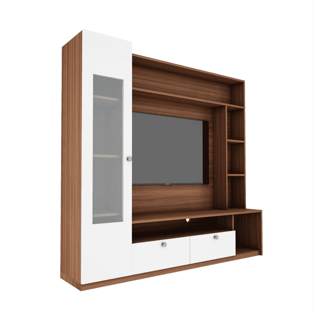 Casa Bonita TV Unit - Walnut - Upto 55 inches TV - Teak Inside
