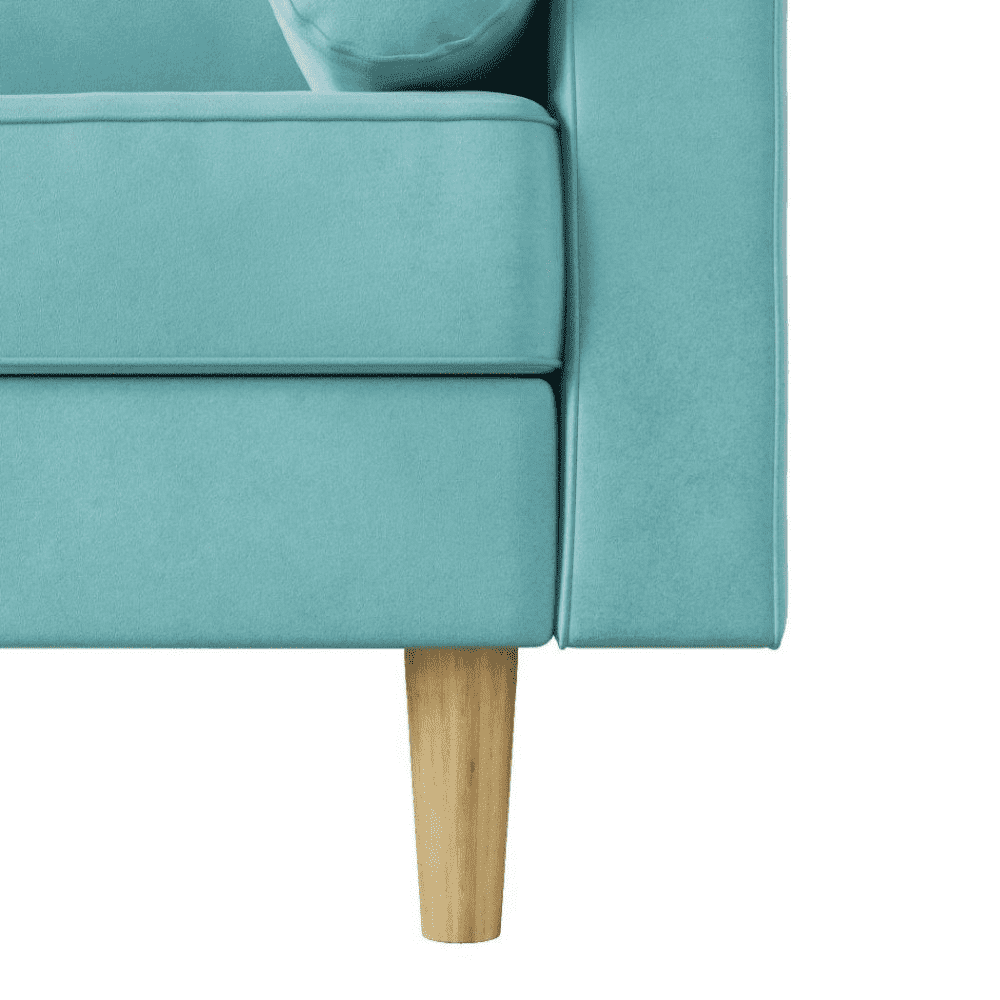 Craftmen Modern Sofa Set in Suede Fabric - Teak Inside