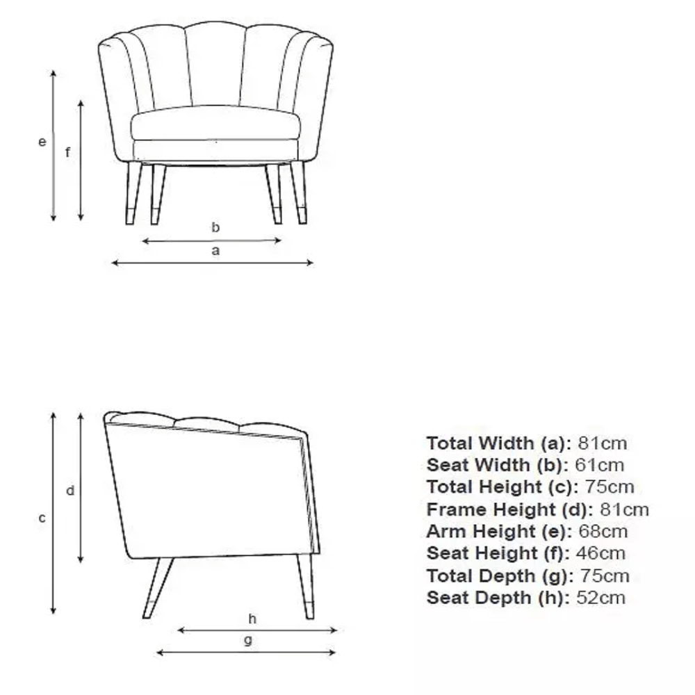 Cozy Couch Accent Chair in Orange Color - Teak Inside