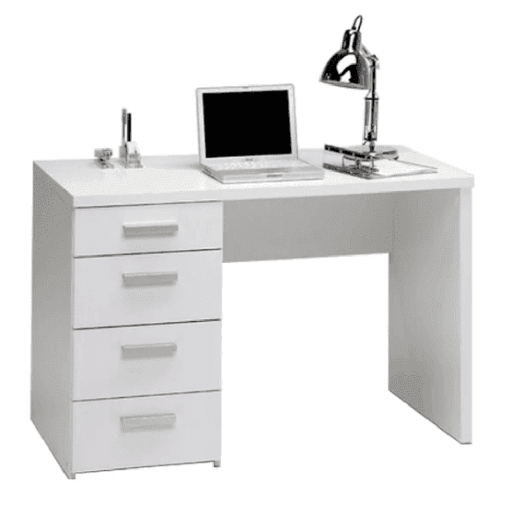 Class Apart Study Table in White Colour - Teak Inside