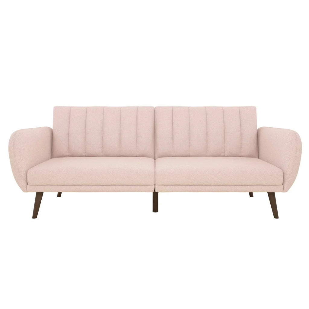 Brittan Luxury Mid-Century Sofa In Suede