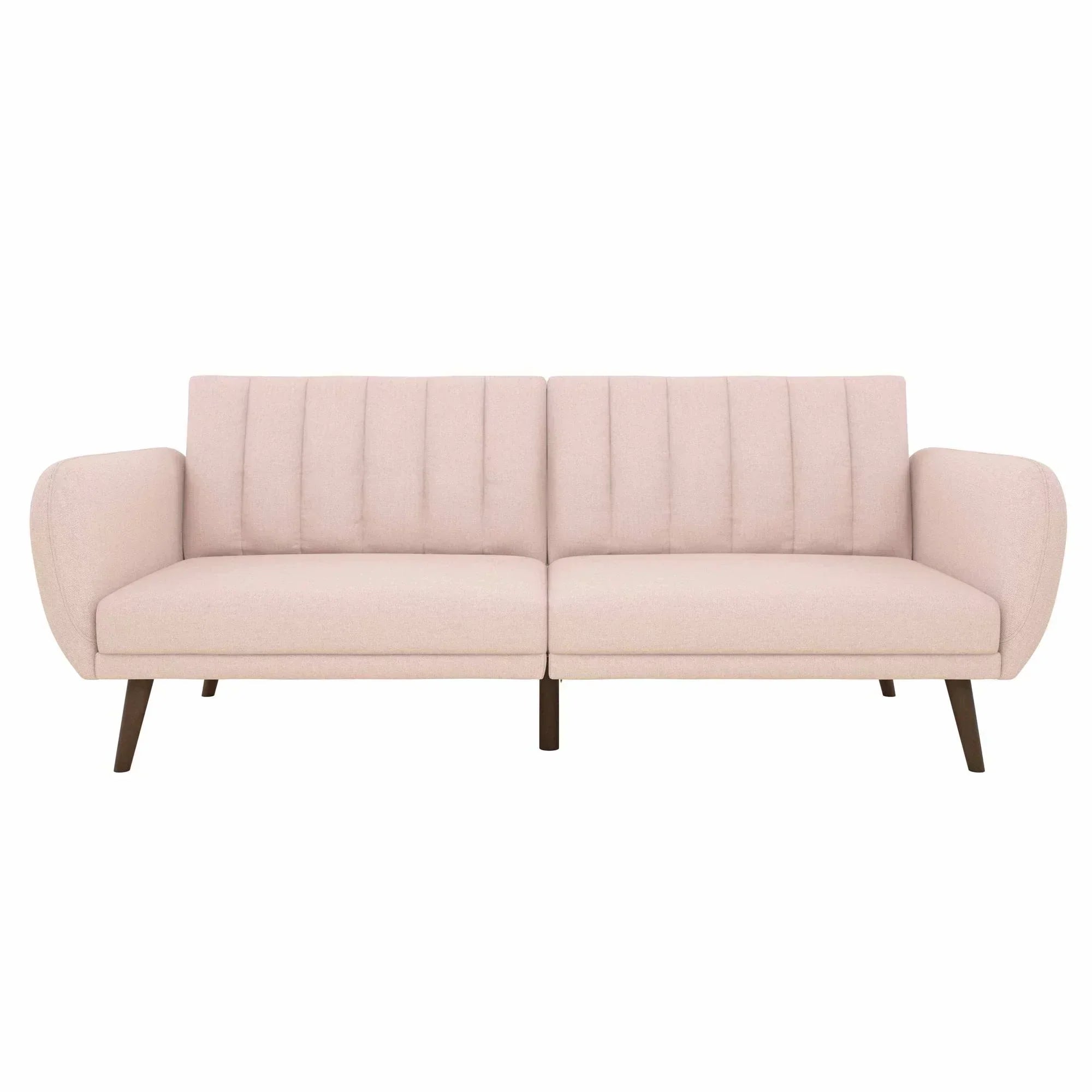 Brittan Luxury Mid-Century Sofa In Suede