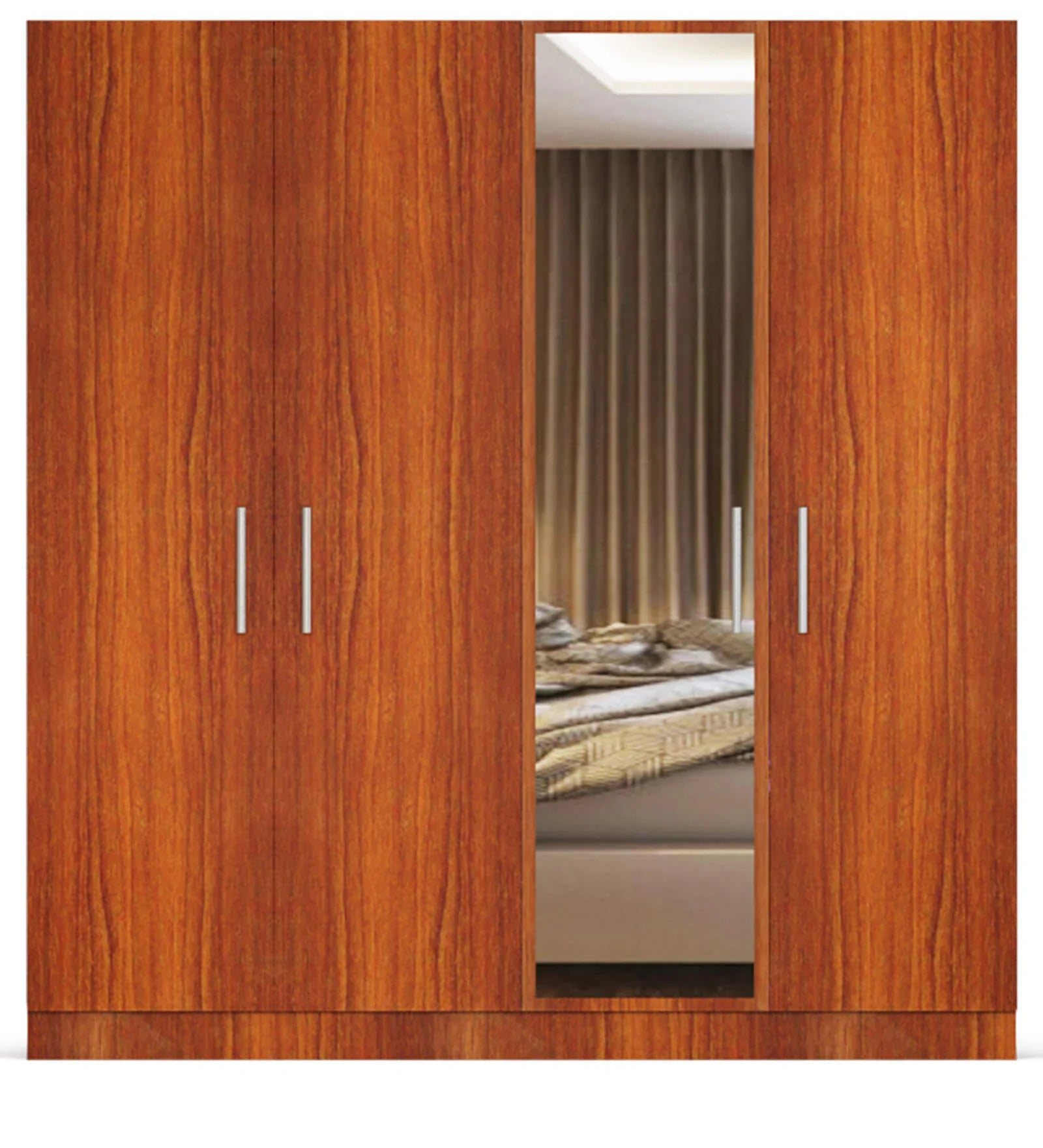 Cray Medusa Engineered Wood Wardrobe Walnut Finish