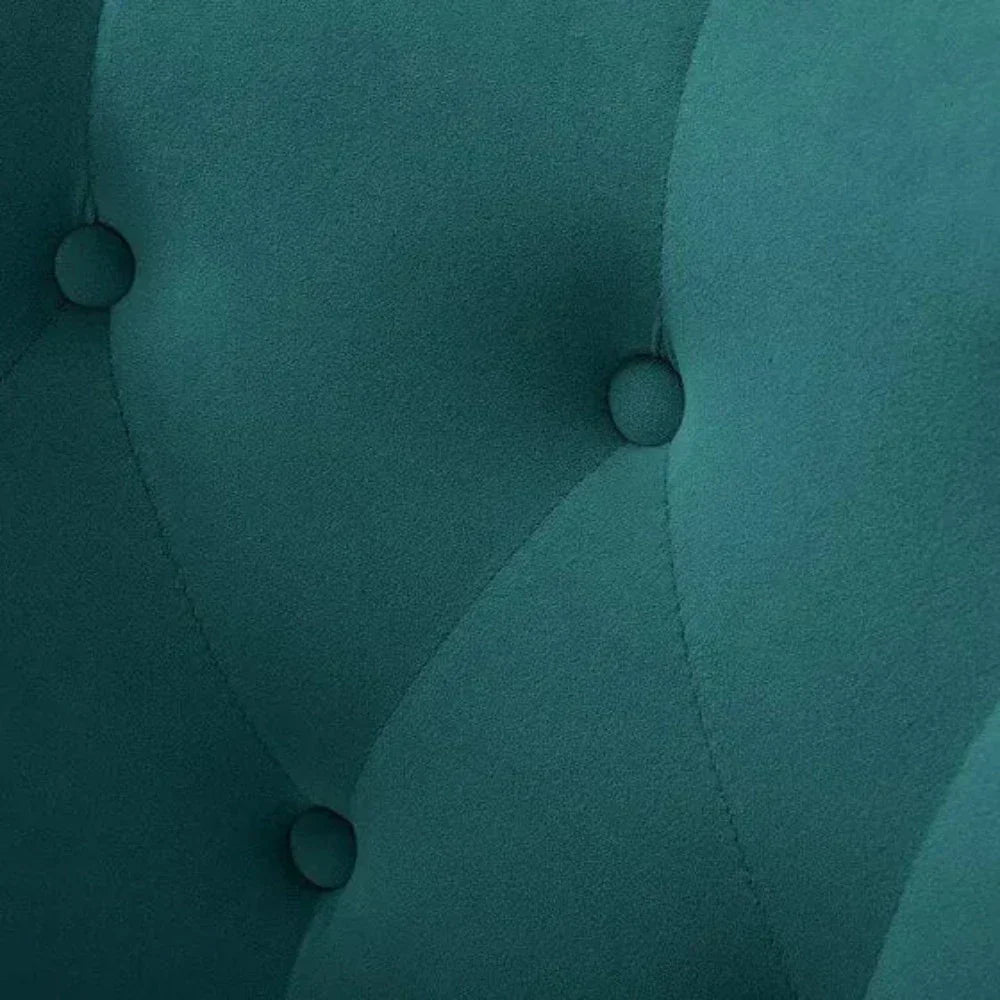 Becky Suede Accent Chair - Teak Inside