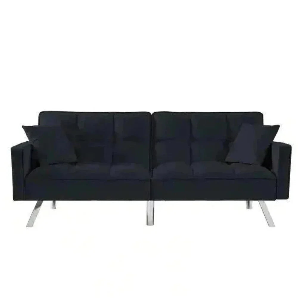Blockbox Modern Suede Sofa Sets - Teak Inside