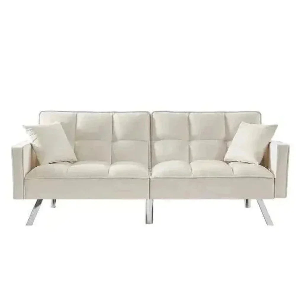 Blockbox Modern Suede Sofa Sets - Teak Inside