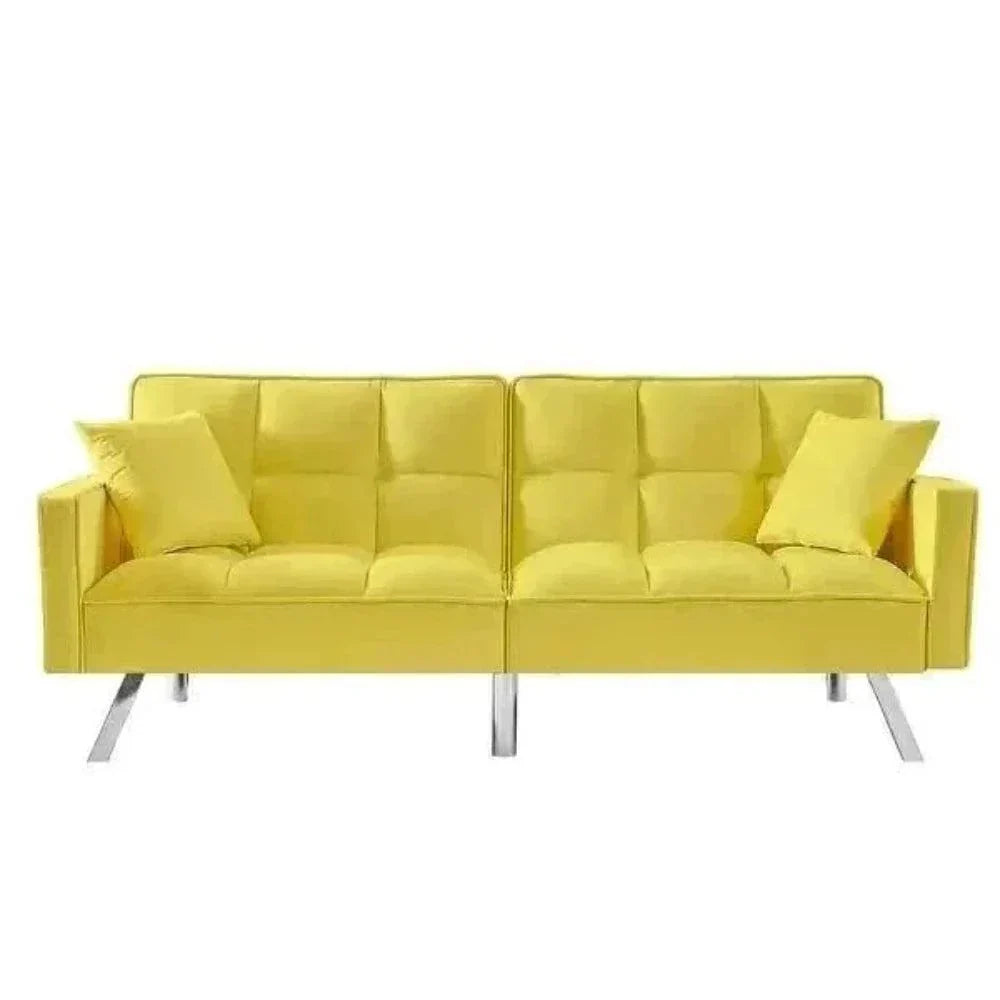 Blockbox Modern Suede Sofa Sets - Teak Inside
