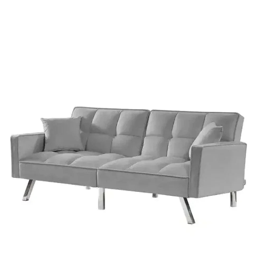 Blockbox Modern Suede Sofa Sets - Teak Inside