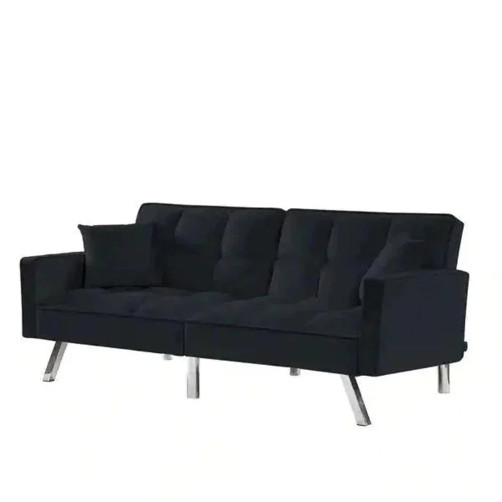 Blockbox Modern Suede Sofa Sets - Teak Inside