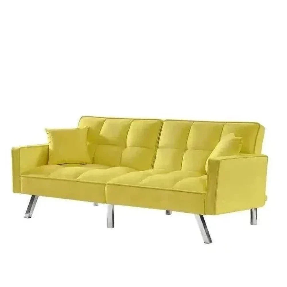 Blockbox Modern Suede Sofa Sets - Teak Inside